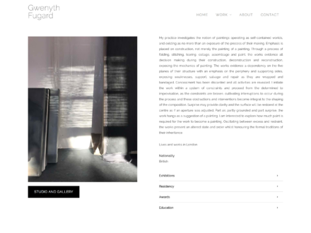 Fine Art Website for London Artist, Gwenyth Fugard